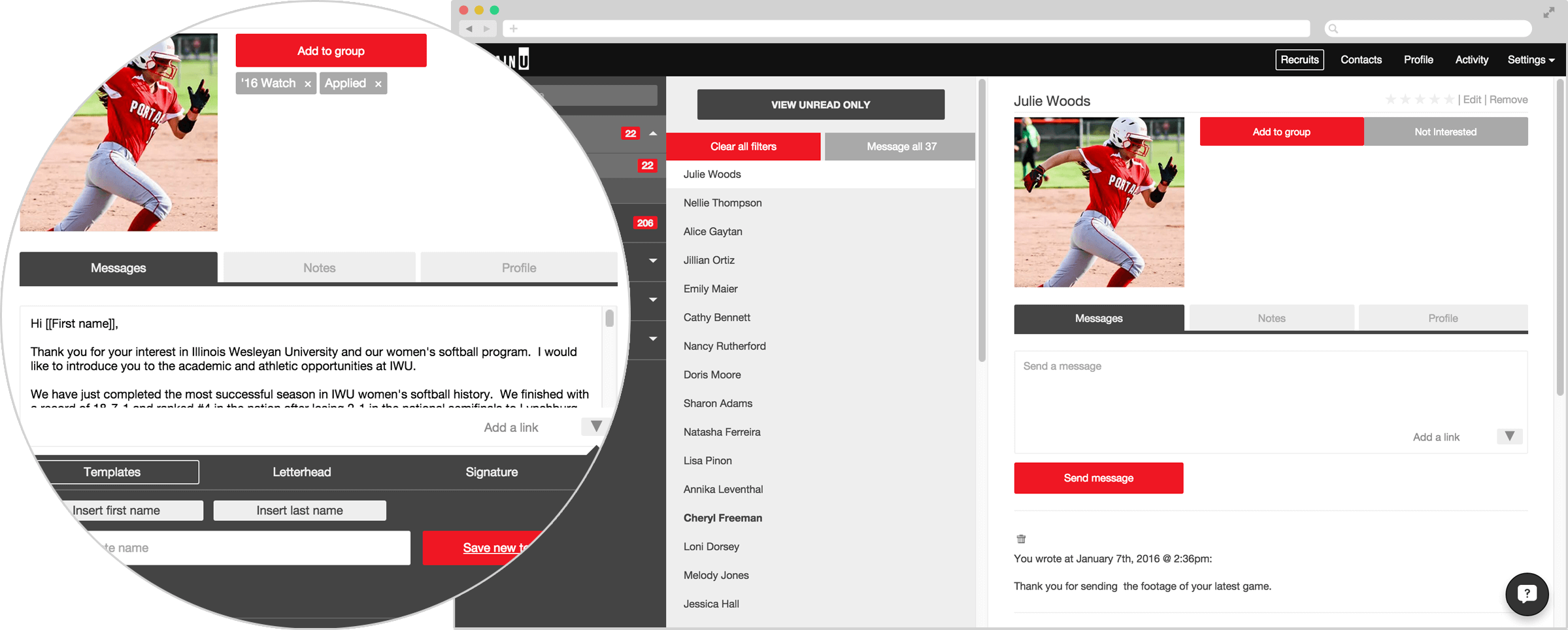 captainu college app for high school recruiting image