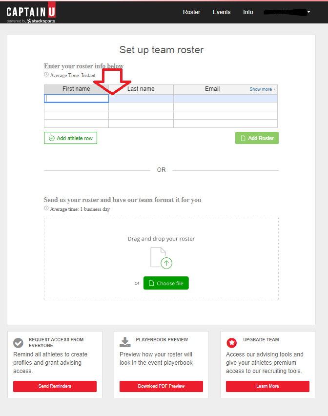 Support - Navigating Your Account - Editing Roster - Coaches - CaptainU