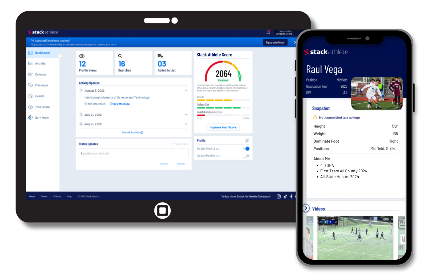 stack athlete recruiting image of athlete recruiting app