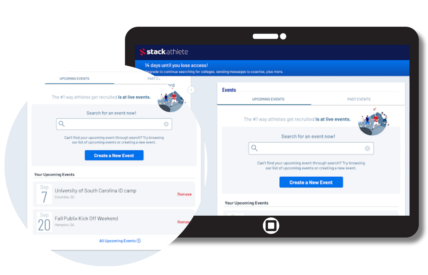 captainu events high school recruiting events app